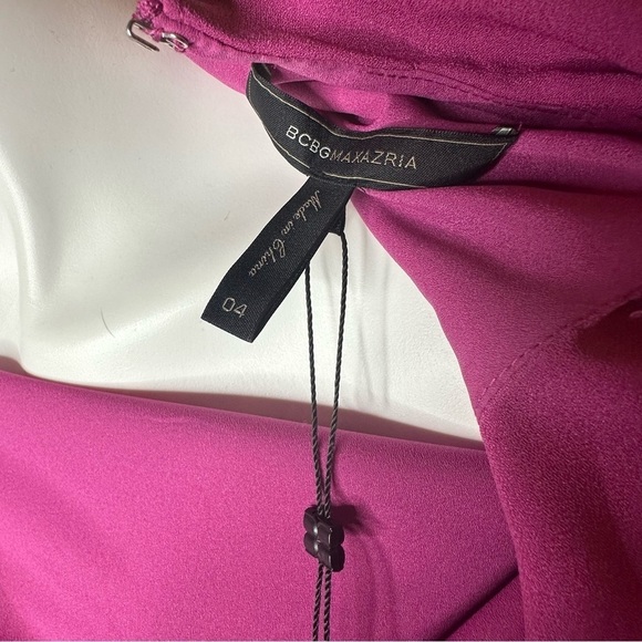 BCBG Maxazria easy cold shoulder asymmetrical hem Dress SZ 4 - Picture 10 of 13